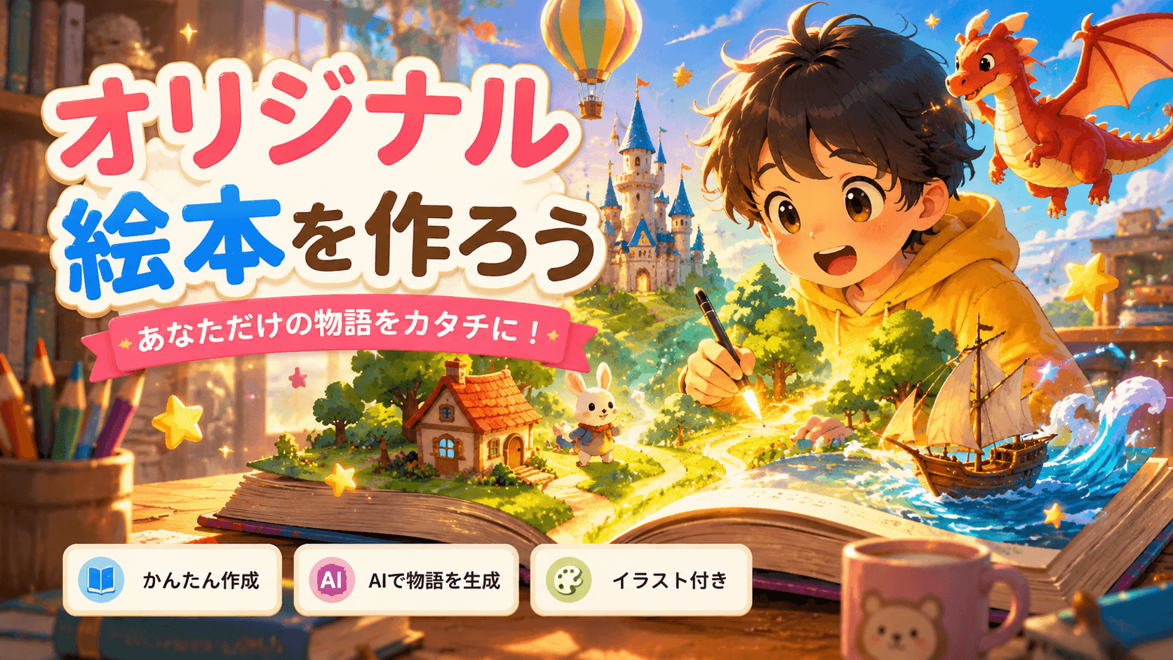 外部ゲーム - オリジナル絵本を作ろう